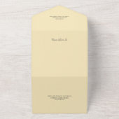 Delicate Gouden Gele Lelie QR Code All In One Uitnodiging (Buitenkant)