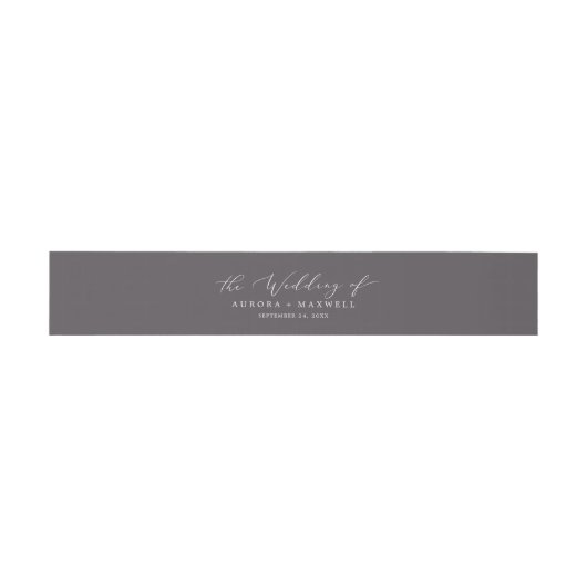 Delicate Gray Wedding Uitnodigingen Wikkel (Vlak)