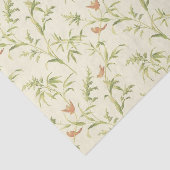 Delicate Greenery Cream n Blush Botanical Pattern Tissuepapier (Detail)