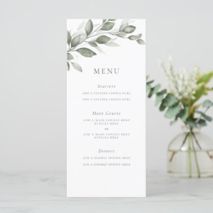 Delicate Greenery-menukaart Menu