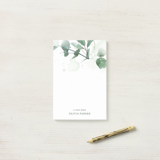 Delicate Greenery Post-it® Notes (Op bureau)