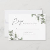 Delicate Greenery RSVP (Voorkant)