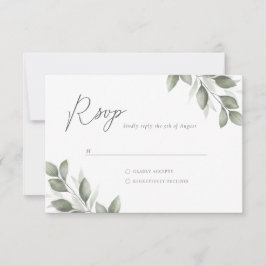 Delicate Greenery RSVP