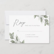 Delicate Greenery RSVP