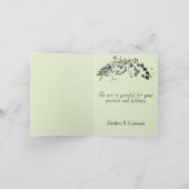 Delicate Greenery White Floral Ring gepersonalisee Kaart (Binnen)
