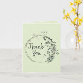 Delicate Greenery White Floral Ring gepersonalisee Kaart (Gele Bloem)