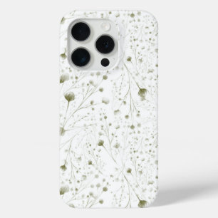 Delicate Groene Bloemen iPhone Case met Soft Botan