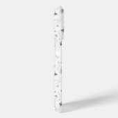 Delicate Groene Bloemen iPhone Case met Soft Botan (Achterkant / Rechts)