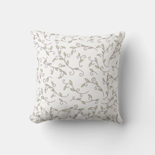 Delicate groene en bruine kronkelende wijnstok bot kussen
