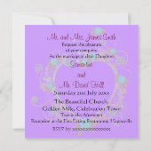 Delicate Heart Wedding Invitation Kaart (Achterkant)
