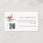 Delicate Herfst Bloemen QR Code Informatiekaartje (Voorkant)