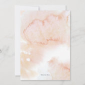 Délicate invitation au Baby shower floral Peach (Dos)