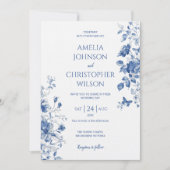 Délicate invitation de mariage élégante dans les c (Devant)