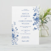 Délicate invitation de mariage élégante dans les c (Debout devant)