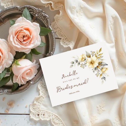 Delicate Ivory Tones Floral Corner Bridesmaid