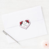 Delicate Kanten Hartkaart Hart Sticker (Envelop)