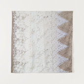 Delicate Kanten Stof Textuur Achtergrond Wandkleed (Voorkant (horizontaal))