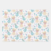 Delicate Kitten and Botanical Doodle Inpakpapier Vel (Voorkant 2)
