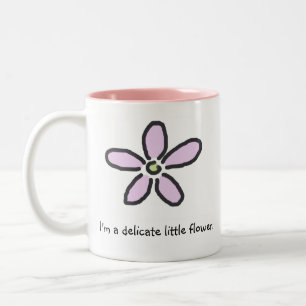 Delicate kleine ventilator tweekleurige koffiemok