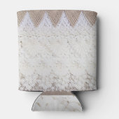 Delicate Lace doek textuur achtergrond Blikjeskoeler (Achterkant)