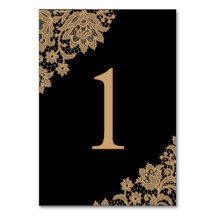 Delicate Lace Zwart en Gouden Script Bruiloft