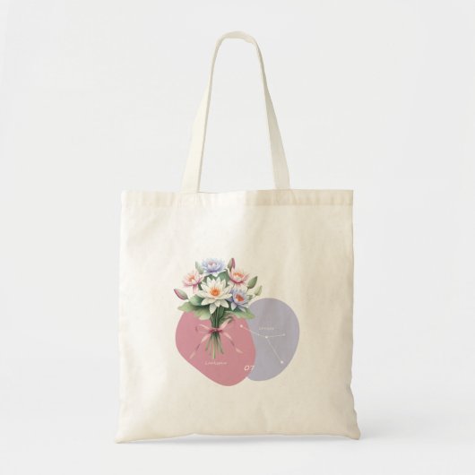 Delicate Larkspur Cancer Constellation Romantisch Tote Bag (Voorkant)