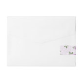 Delicate Lavender Flowers Adreslabel Wikkel (Achterkant)