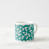 Delicate Leafy Branch Espresso Kop (Voorkant rechts)