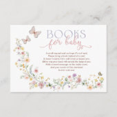 Delicate Lente Wildflower Boeken voor Baby Meisje Informatiekaartje (Voorkant)