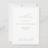 Delicate Lijst Classic Wedding Save the Date Kaart (Voorkant)