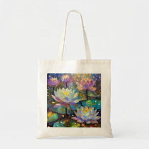 Delicate Lotusbloemen die Bloeien in de Sneeuw Tote Bag