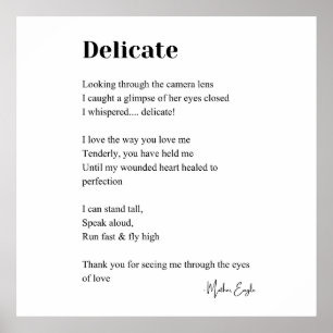 Delicate Love Poetry Wall Art Poster Decor