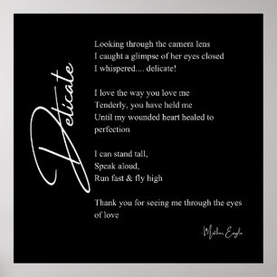 Delicate Love Poetry Wall Art Poster Decor