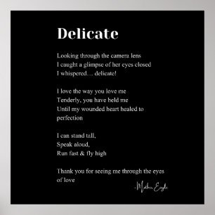 Delicate Love Poetry Wall Art Poster Decor