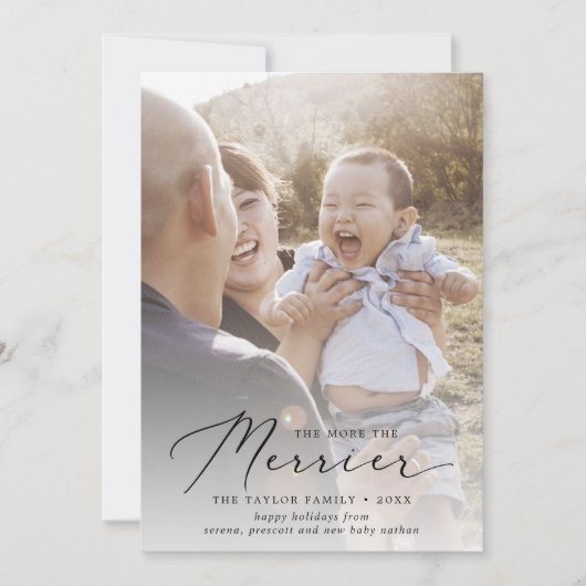 Delicate Merrier met kerstfeest aankondiging (Voorkant)