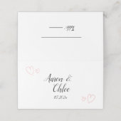 Delicate minimalistische kalligrafie bruiloft (Buitenkant ongevouwen)