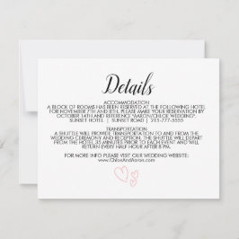 Delicate minimalistische kalligrafie Details Kaart