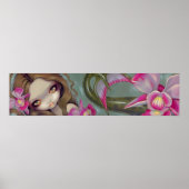 Delicate Orchid Mermaid Art Print (Voorkant)