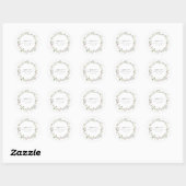 Delicate paarse bloem bruiloftsfeest sticker (Vel)
