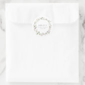 Delicate paarse bloem bruiloftsfeest sticker (Tas)