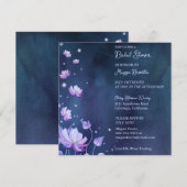 Delicate Paarse bloesems Bridal Shower Kaart (Voorkant / Achterkant)