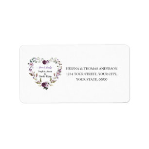 Delicate Paarse roze pinda's Flowers Weddenschap Etiket