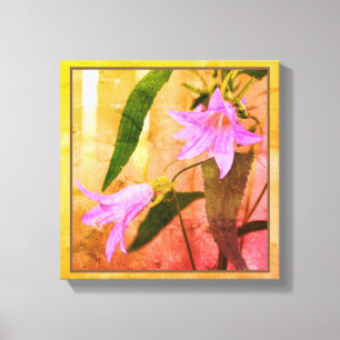 Delicate Paarse wilde bloemen bedroefd Canvas Afdruk