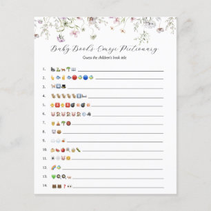 Delicate Paarse Wildflower Baby Boeken Emoji Game