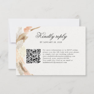 Delicate pampas gras online RSVP QR Code