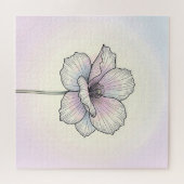 Delicate Pastel Klaproos Bloem Legpuzzel (Horizontaal)