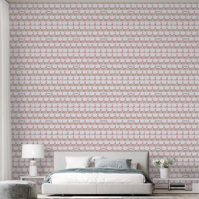 Delicate Pastel Pattern Peel and Stick Wallpaper Behang (Slaapkamer)
