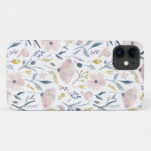 Delicate Pastel Roze Blauw Bloem Vrouwelijk Case-Mate iPhone Case (Achterkant (horizontaal))
