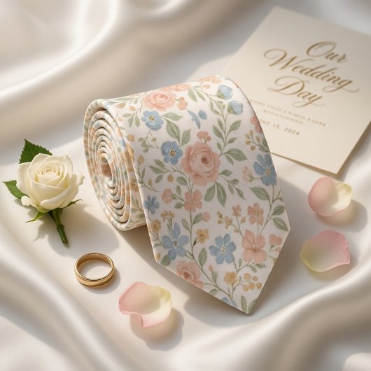 Delicate Pastel Spring Stropdas