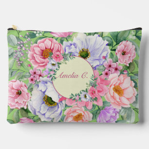 Delicate Pastel Waterverf Bloemen Cosmetische Tas